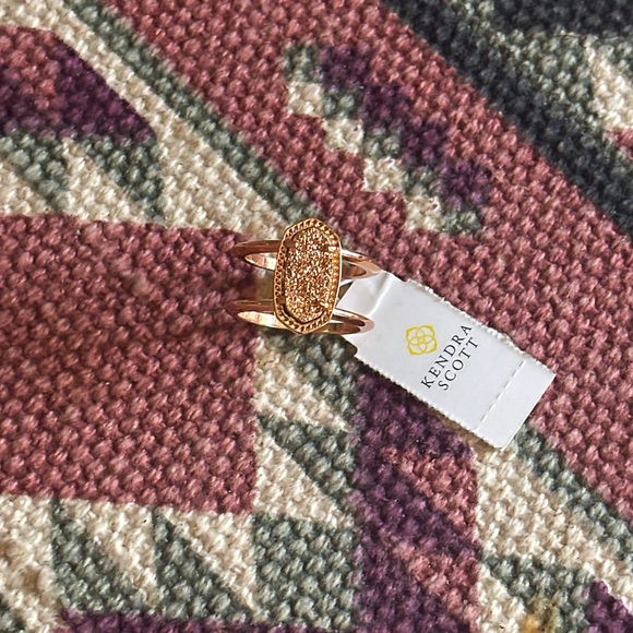 Kendra Scott Elyse Rose Gold Drusy Ring - Picture 1 of 2